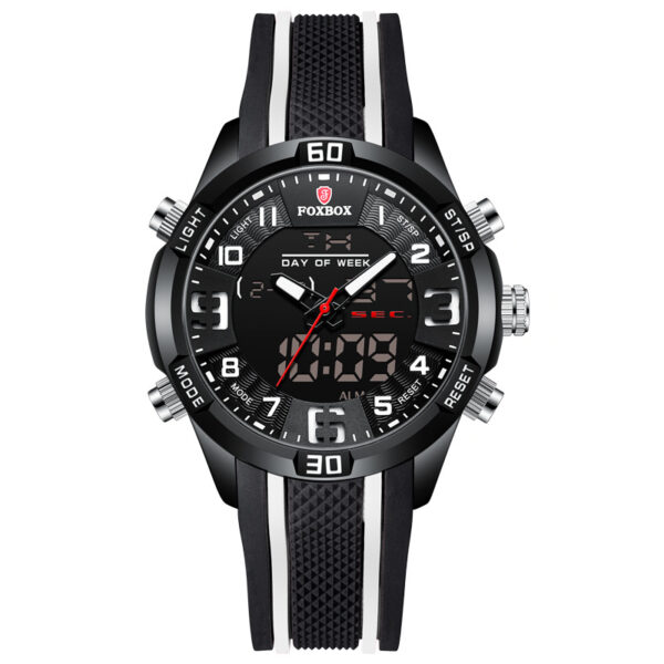FOXBOX Men's Dual Display Waterproof Chronograph Watch