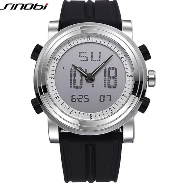 SINOBI 9368 Dual-Movement Men's Waterproof Quartz Chronograph Sports Watch