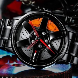 NIBOSI Men's Sport Waterproof Quartz Watch – Automotive Wheel Rim Design